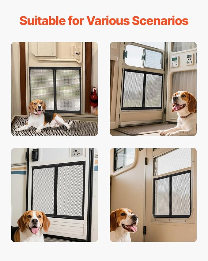 VEVOR RV Screen Door Protector, 22.5 x 20 inch Door Grille, Reinforced - Image 6