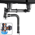 1-1/2 Inch Double Kitchen Sink Drain Kit, Anti-Odor Clear Bottle Trap by COLDDD