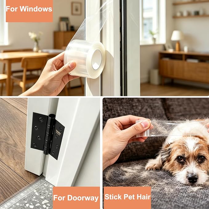 Transparent Window Weather Sealing Tape 2 Inch x 33 FT Weather Stripping - Image 6