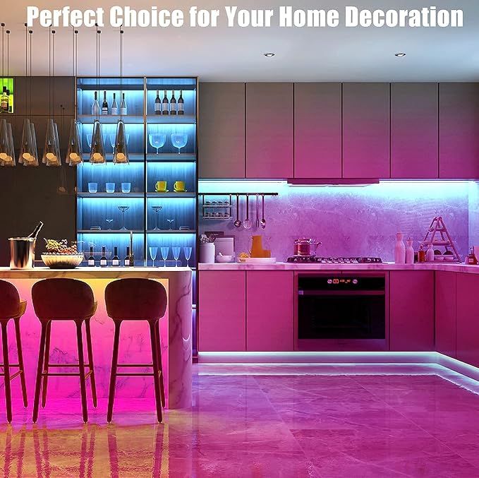 Keepsmile 32.8ft Strip Lights Smart App Music Sync Color Changing RGB Bluetooth - Image 6