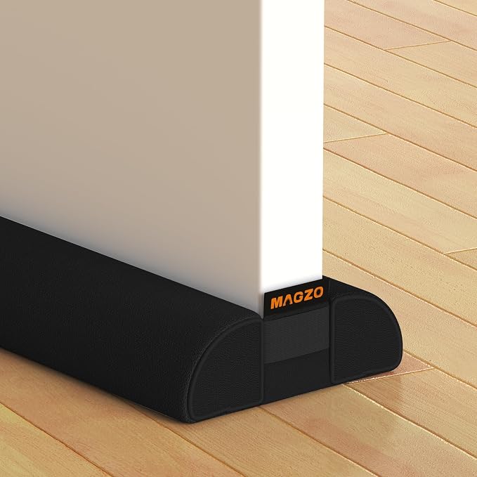 MAGZO Under Door Draft Stopper, 2 Pack 30 Inch Adjustable Door Gap Filler by MAGZO