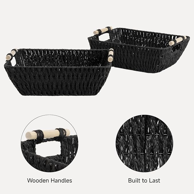 StorageWorks Wicker Baskets, Toilet Paper Baskets - Image 4