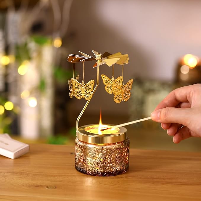 Curimama Rotating Butterfly Scented Candle Gift - Image 3