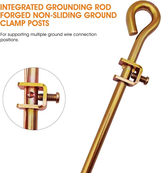 4 Foot Ground Rod, Oval-eye Grounding Bar - Image 3