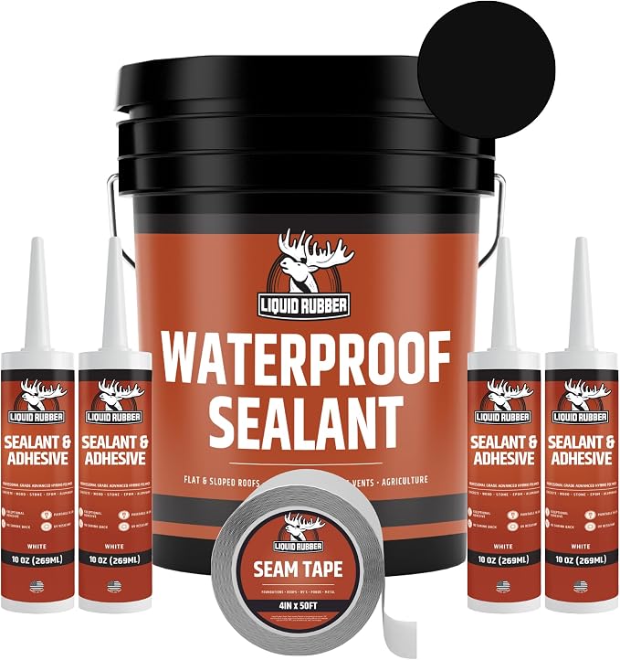 Liquid Rubber Waterproof Sealant Roof Repair Kit - 5 Gal by LiquidRubber
