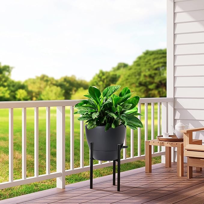 UOUZ 12 inch Large Self Watering Pots, Plastic Planters - Image 7