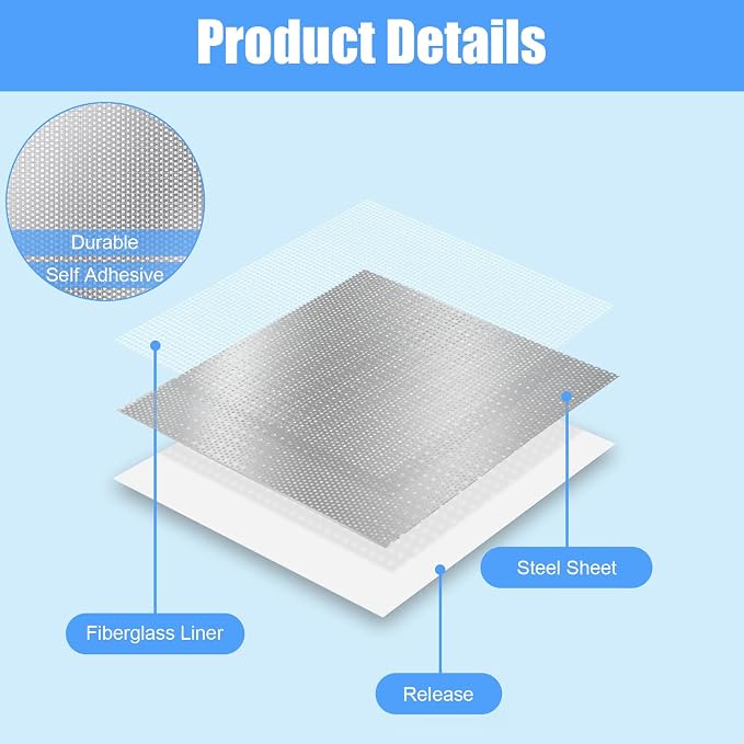 4 Pcs 12 Inch Drywall Repair Kit Self Adhesive Mesh Drywall Repair Patch Set - Image 3
