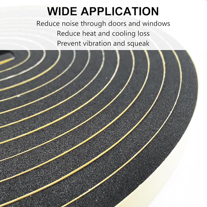 Topiverse Weather Stripping, Door Seal Strip, 1 in x 1/4 in x 13 Ft | Strong - Image 6