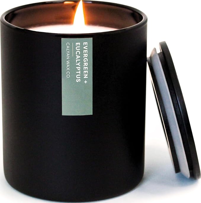 Evergreen & Eucalyptus Scented Candle by CalyanWaxCo