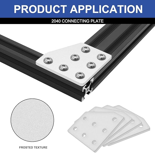 12pcs 2040 Joint Plate Connector Corner L Bracket 7-Hole Silver | 2040 V Slot - Image 4