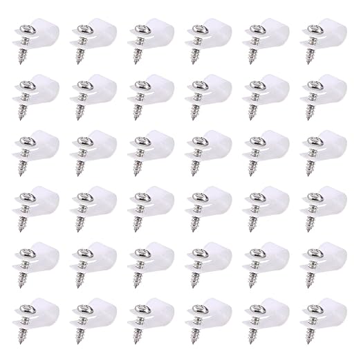Swpeet 60 Pack White 5/16 Inch Nylon Plastic R-Type Cable Clips Clamp Kit by Swpeet