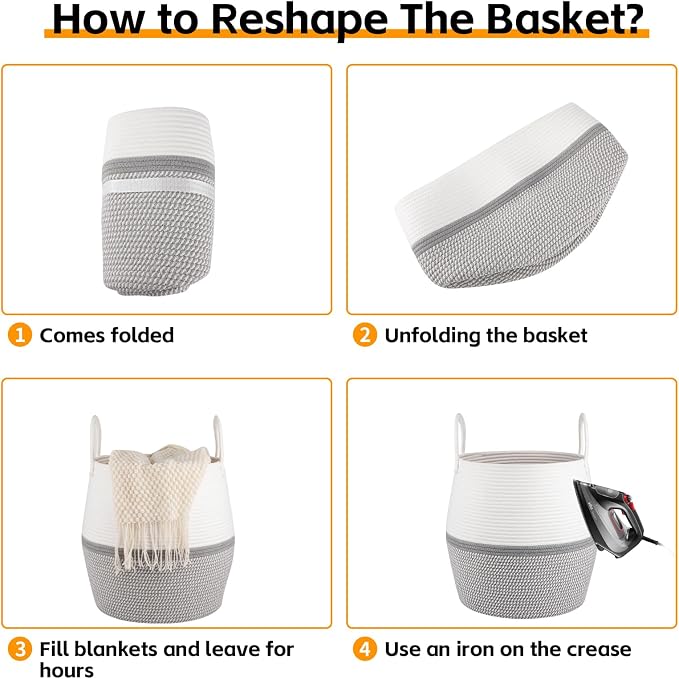 OIAHOMY 60L Blanket Basket - Image 7