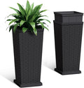 Set of 2 24 Inch Tall Plastic Planters by Acurax