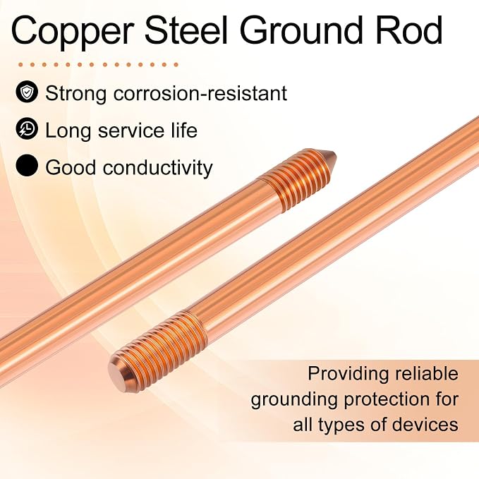 Zonon 2 Pcs 8 ft Ground Rod Kit - Image 3
