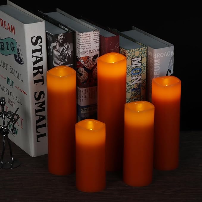 Flameless Candles Battery Operated Candles Real Wax Pillar LED Candles - Image 2