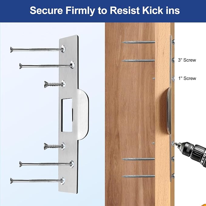 Extra-Long Door Strike Plate, Extended Length/Height - Image 3