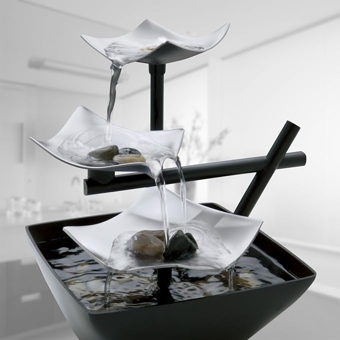 Homedics Tabletop Water Fountain, Home Décor Soothing Sound Machine | Automatic - Image 2
