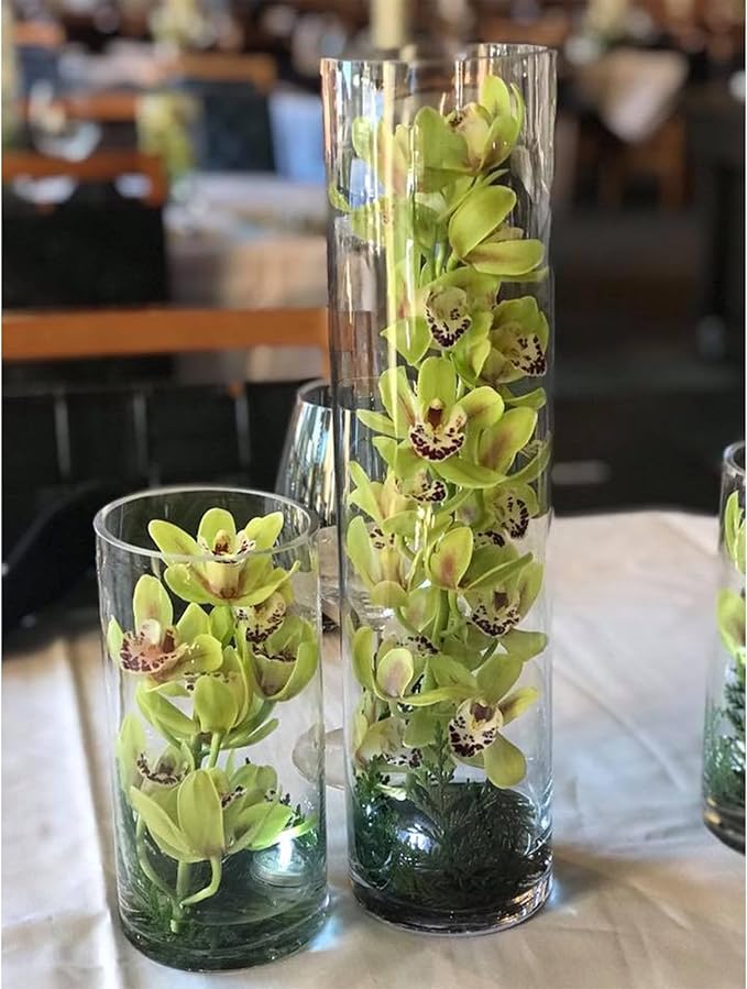 WGVI Quality Thick Clear Cylinder Glass Vase, Floral Container, Glass Candle - Image 6