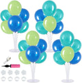 TONIFUL 4 Set Blue Cyan Green Balloon Stand Balloon Centerpieces by TONIFUL