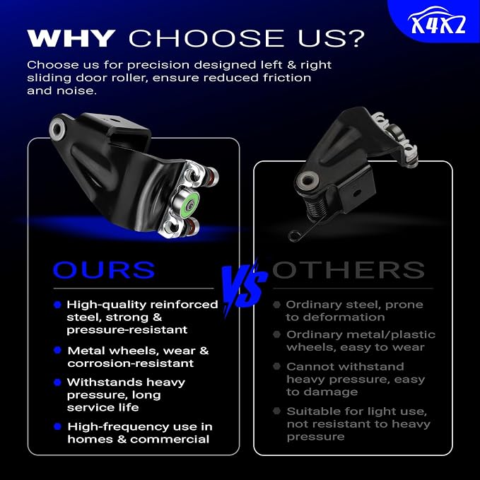 X4XZ Upgrade Metal Bearing Left & Right Power Sliding Door Roller Assembly | - Image 4