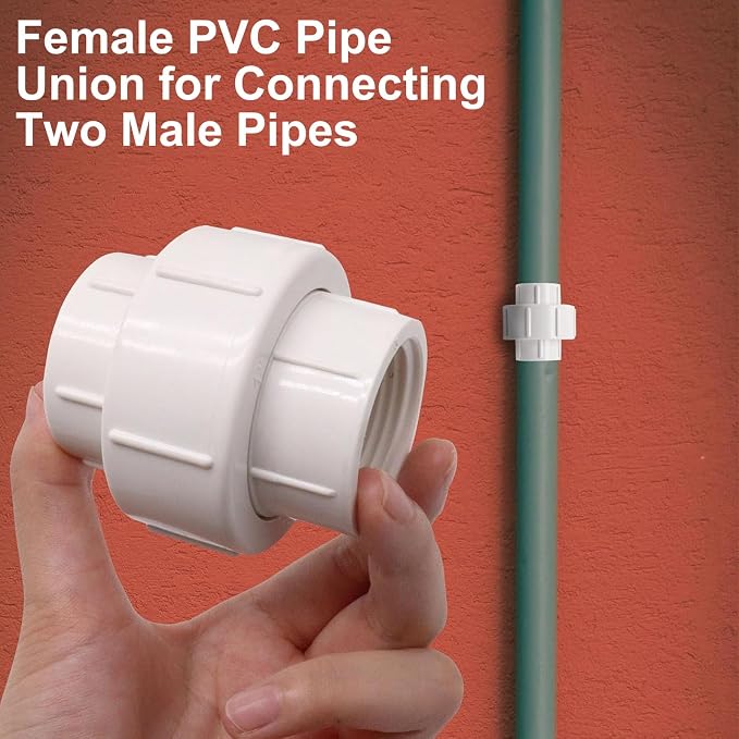 1 inch PVC Pipe Union Fittings, PVC Connectors Female Thread Coupling - Image 5