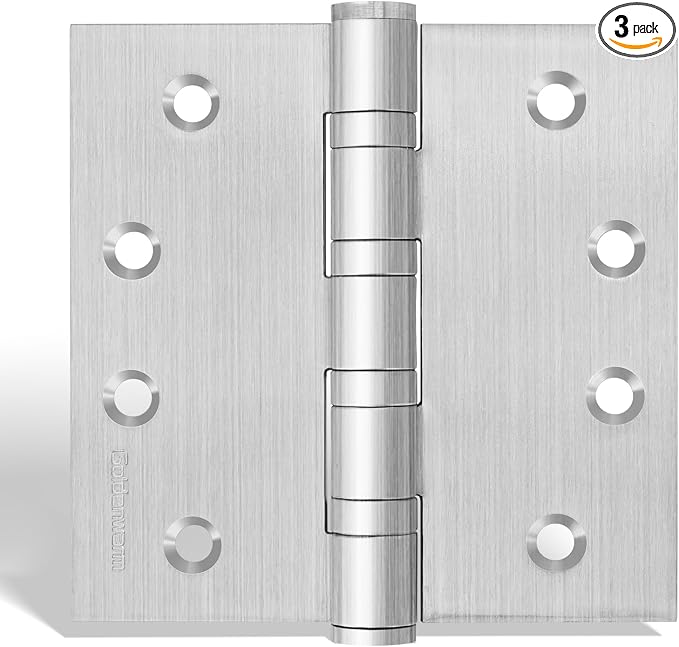 goldenwarm 3 Pack 4 x 4 Inch Ball Bearing Door Hinges Heavy Duty Stainless by goldenwarm