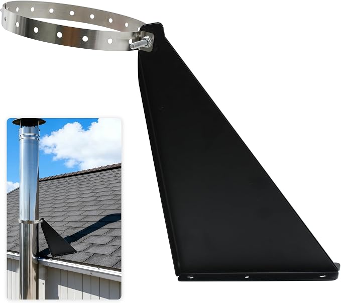 8-10" Adjustable Chimney Pipe Support Bracket, Fireplace Pipe Wall Bracket by RrygzxdUS