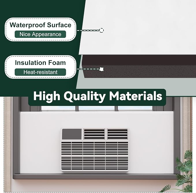 Flehomo Window AC Side Panel, Extra Wide Full Surround Insulation Window Air - Image 3