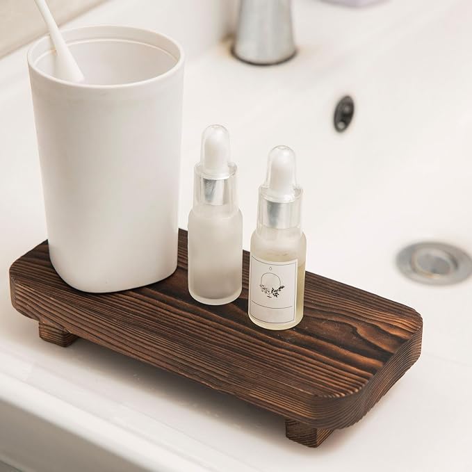 FLYIEE Wood Risers for Decor Display, Bathroom Counter Sink Decor, Dish Soap - Image 4