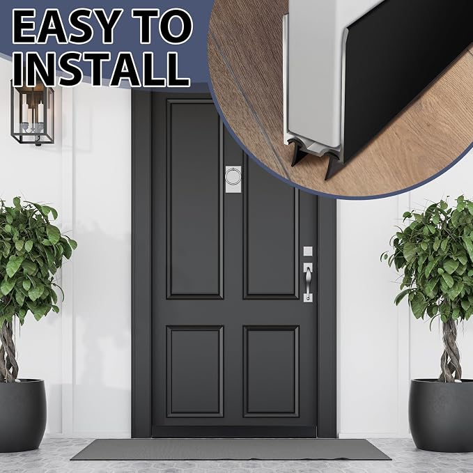 Pushglossy 2 Pack 1" x 35.5" Storm Door Sweep Replacement Bottom Sweep Aluminum - Image 5
