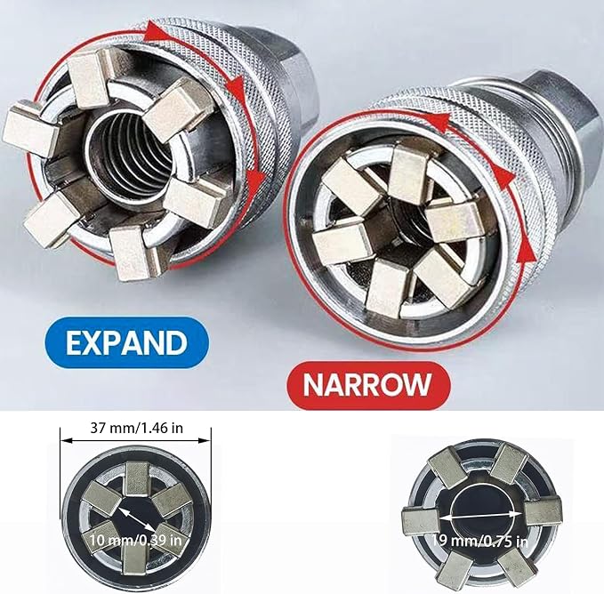 Universal Adjustable Socket Wrench, 3/8 Inch Drill Bit Adapter, Standard 10 to - Image 5
