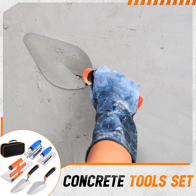 6pcs Concrete Hand Tools Set Masonry Tools Includes Stainless Steel Concrete - Image 5
