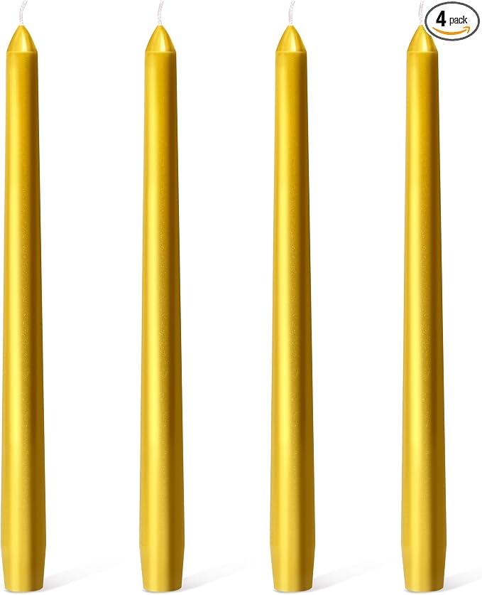 Everymoment Gold Taper Candles by Unknown