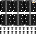 KOLET Ball Bearing Door Hinges, 4 x 4 Inches, Matte Black, 6 Pack | Heavy Duty by KOLET