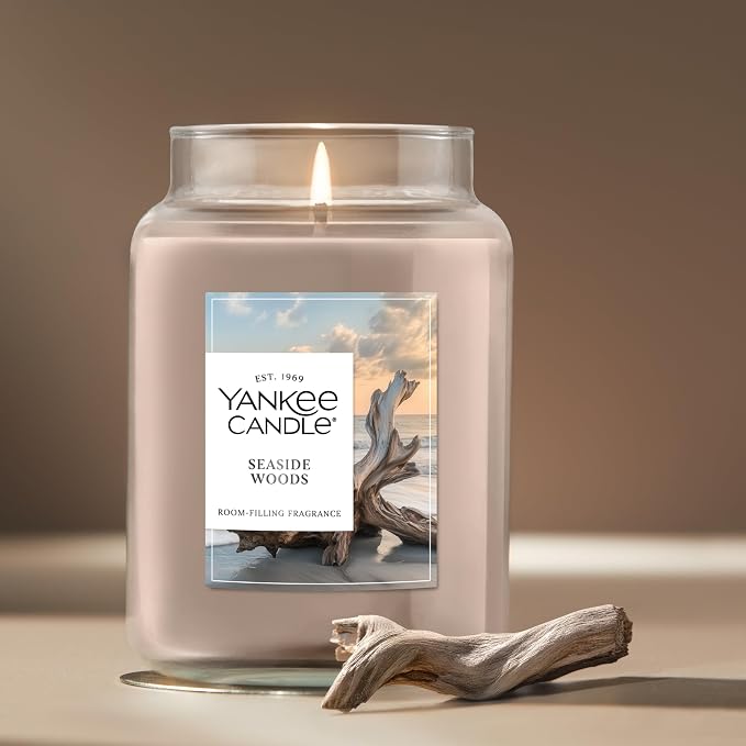 Yankee Candle Seaside Woods Scented Candle, 22oz Large Jar - Image 4