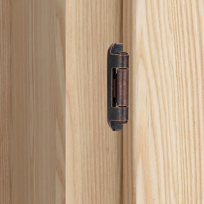 Oil Rubbed Bronze Cabinet Hinges, 1/2” Overlay, 4 Pack | - Image 3