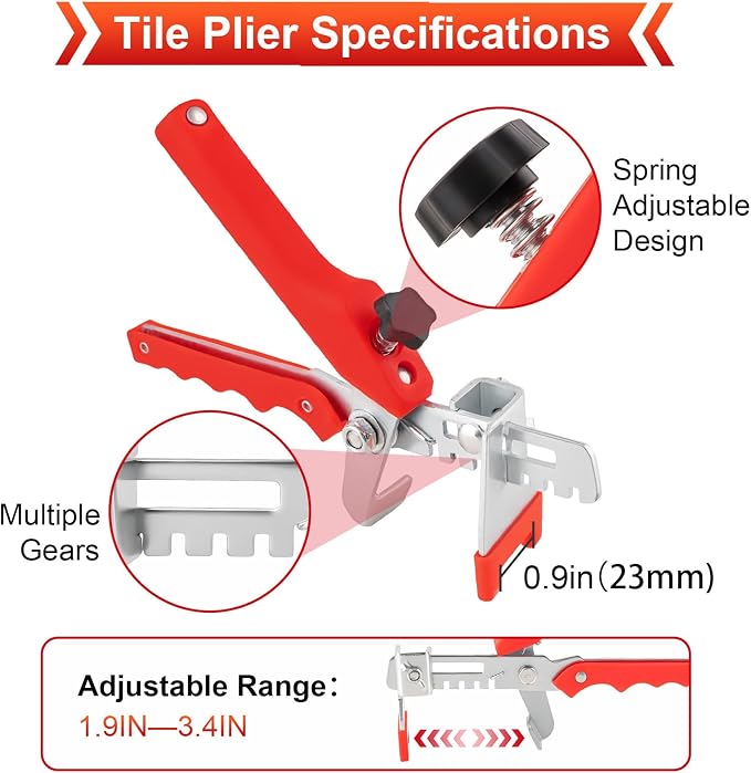 Tile Leveling System with Tile Plier, Tile Leveling System Kit - Image 3