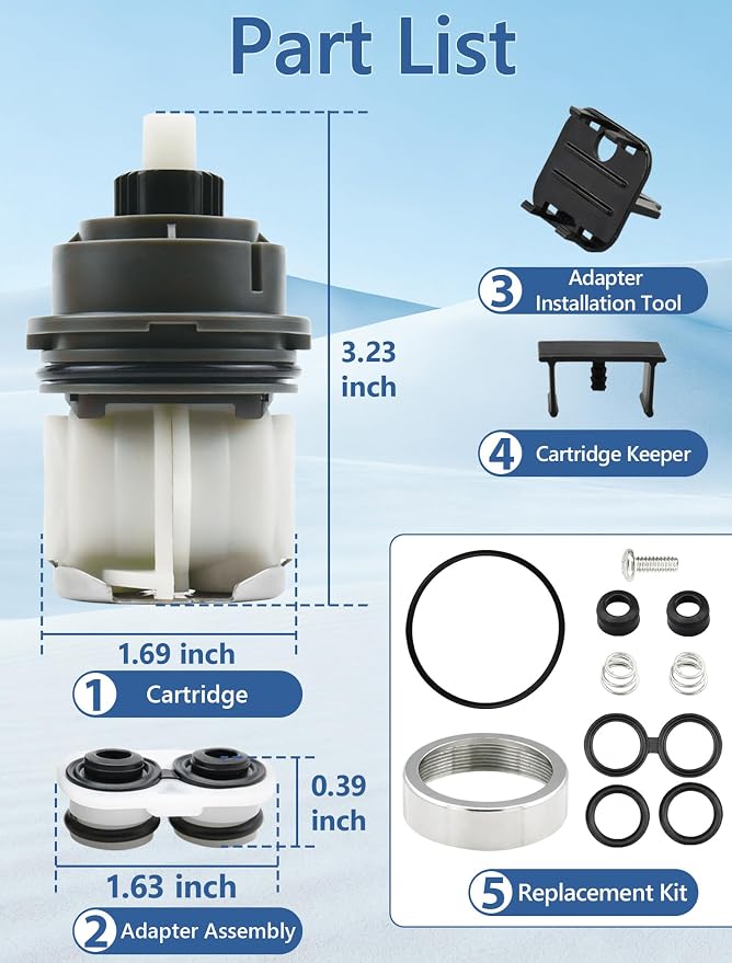 Shower Cartridge Replacement for Delta RP46463 | 1-Pack, Ftis Delta 17 Series - Image 4