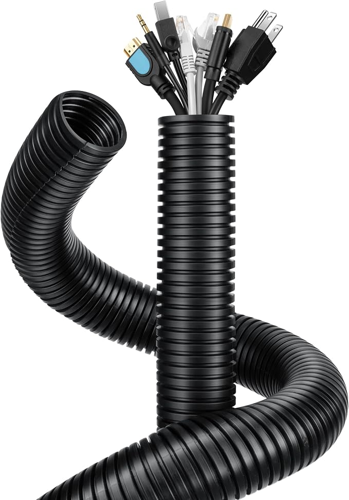 Wire Loom 1 inch 6.6ft, Split Loom, Outdoor Cord Protector | Flexible Wire by YCLYC