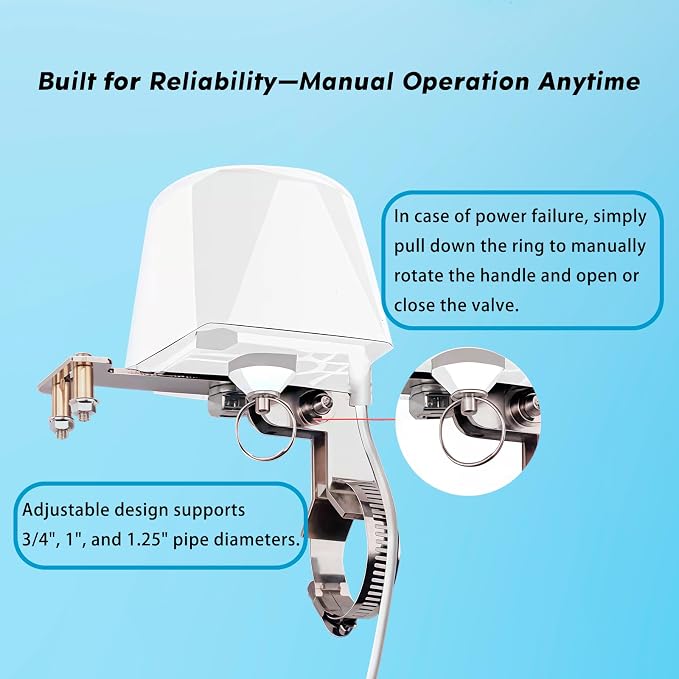 Water Leak Detector with Automatic Shutoff, Plug-in Power Control | Includes - Image 5