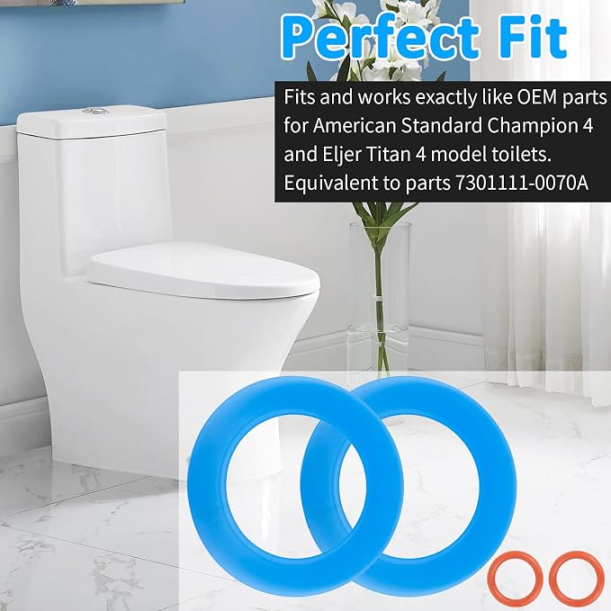 Flush Valve Seal for American Standard & Eljer Toilets, Upgraded Silicone - Image 7