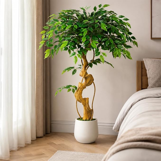 4FT Artificial Ficus Tree, 48in Fake Silk Tree - Image 6