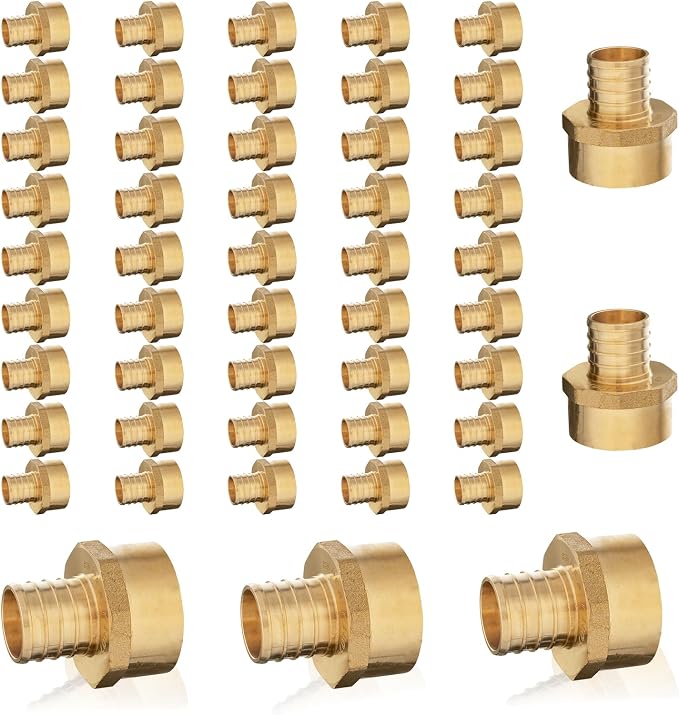 EFIELD Pex 3/4" x 3/4" Female NPT Thread Adapter | PEX Barb Crimp Brass Fitting by EFIELDPEXTUBING