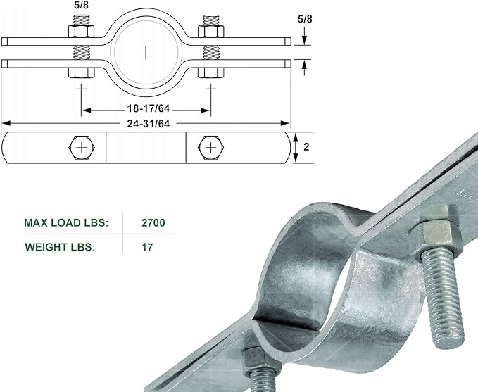 Highcraft DMST-H014 Riser Clamp; Vertical Pipe Hanger - Image 8