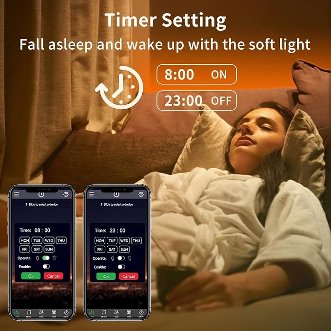 KSIPZE 96ft Led Strip Lights RGB Music Sync Color Changing Bluetooth Led Lights - Image 4