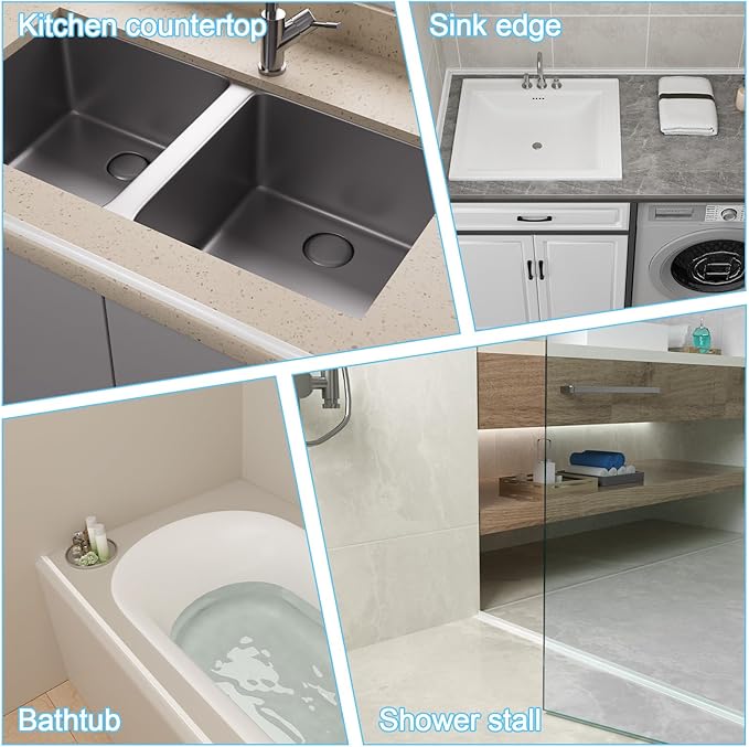 Duzzy 98 Inch Shower Threshold Water Dam Guard, Silicone Rubber Shower Door - Image 5