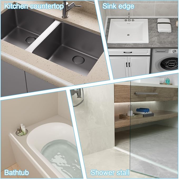 Duzzy Shower Threshold Water Dam Guard, Silicone Rubber Shower Door Bootom Seal - Image 5