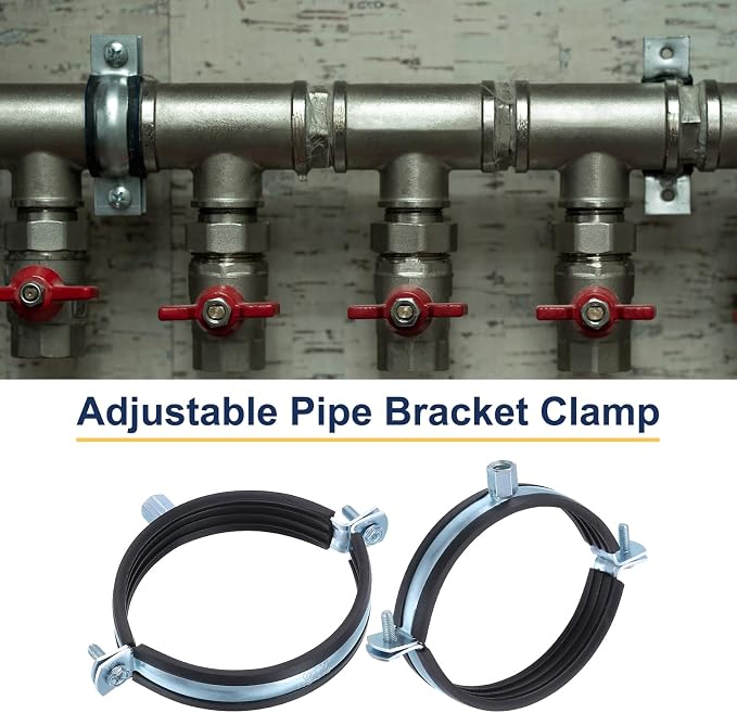 uxcell 6 Pcs Split Ring Pipe Hanger, 110mm/4.3inch Adjustable Pipe Bracket - Image 4