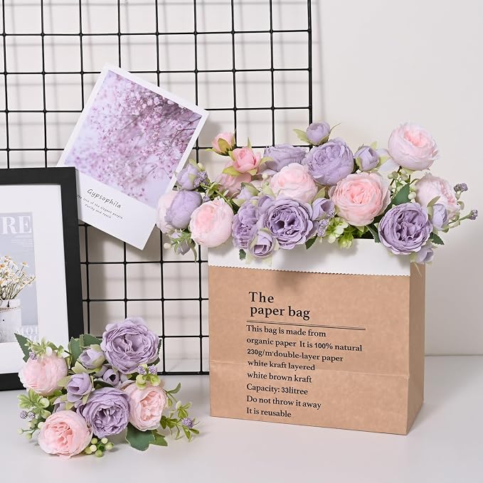 2 Packs Peonies Artificial Flowers - Image 2