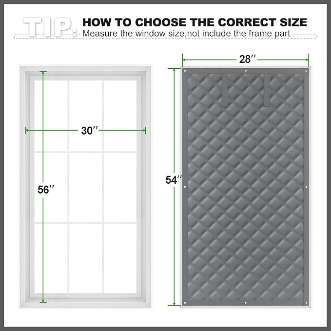 AGHIG Thermal Window Cover for Winter, Oxford Cloth Cotton Layer Window Covers - Image 6